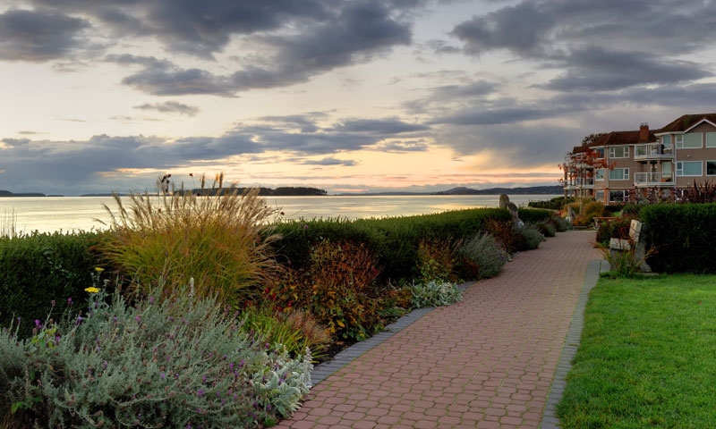 Pathway through Beacon Park in Sidney Canada